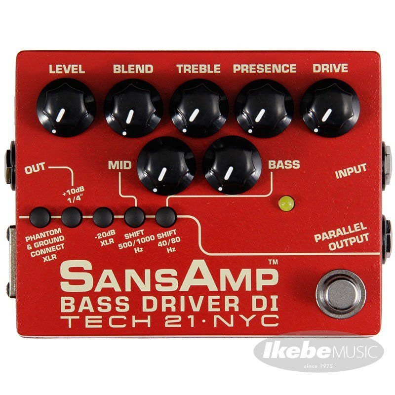 TECH 21 SANSAMP BASS DRIVER D.I. V2 限定赤